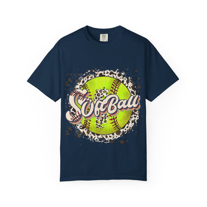 Softball Vintage Graphic T-Shirt — Neon Softball Logo Tee