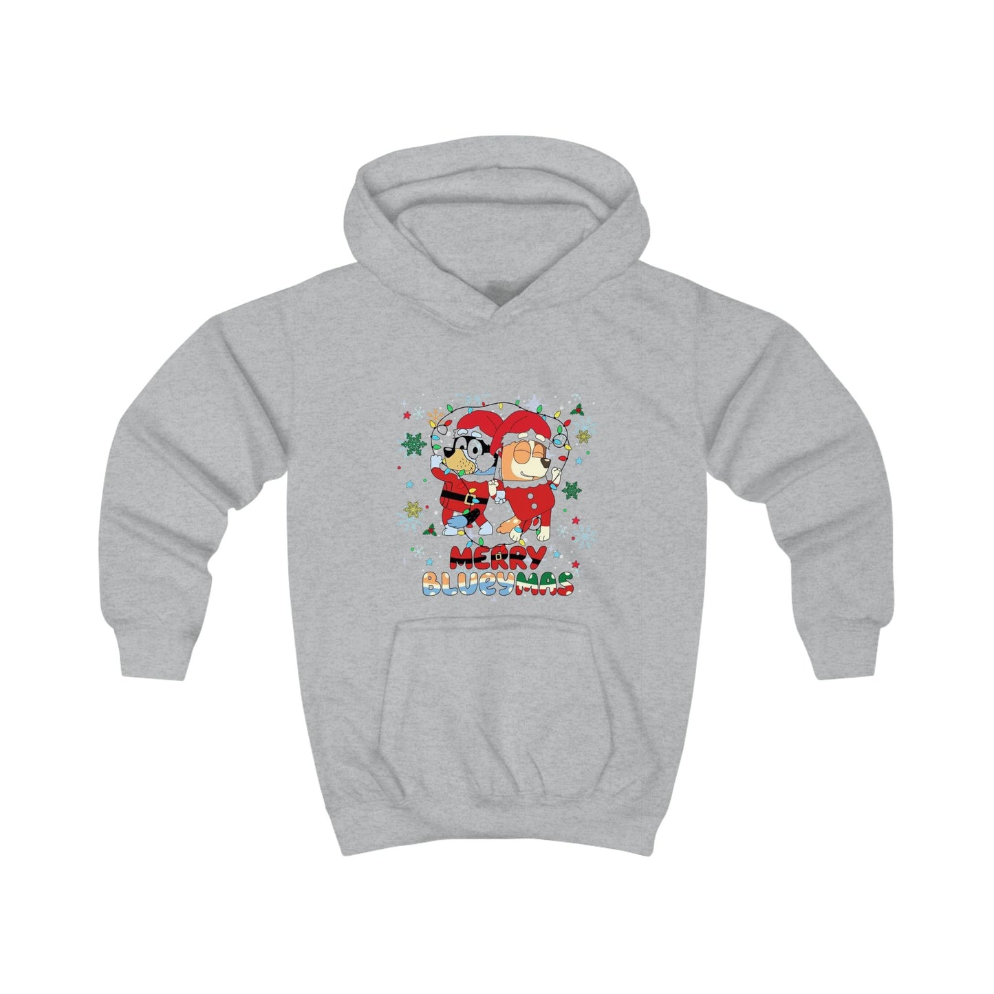 Kids Hoodie - Merry Christmas Cartoon Santa Penguins Holiday Sweatshirt