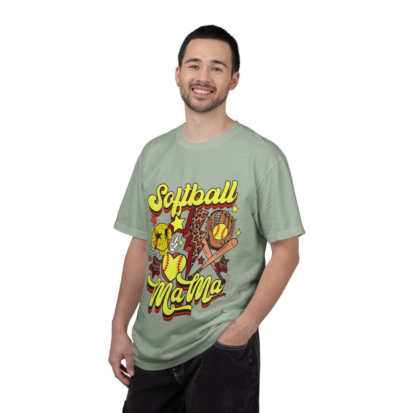 Softball Mama T-Shirt — Retro Softball Mom Graphic Tee