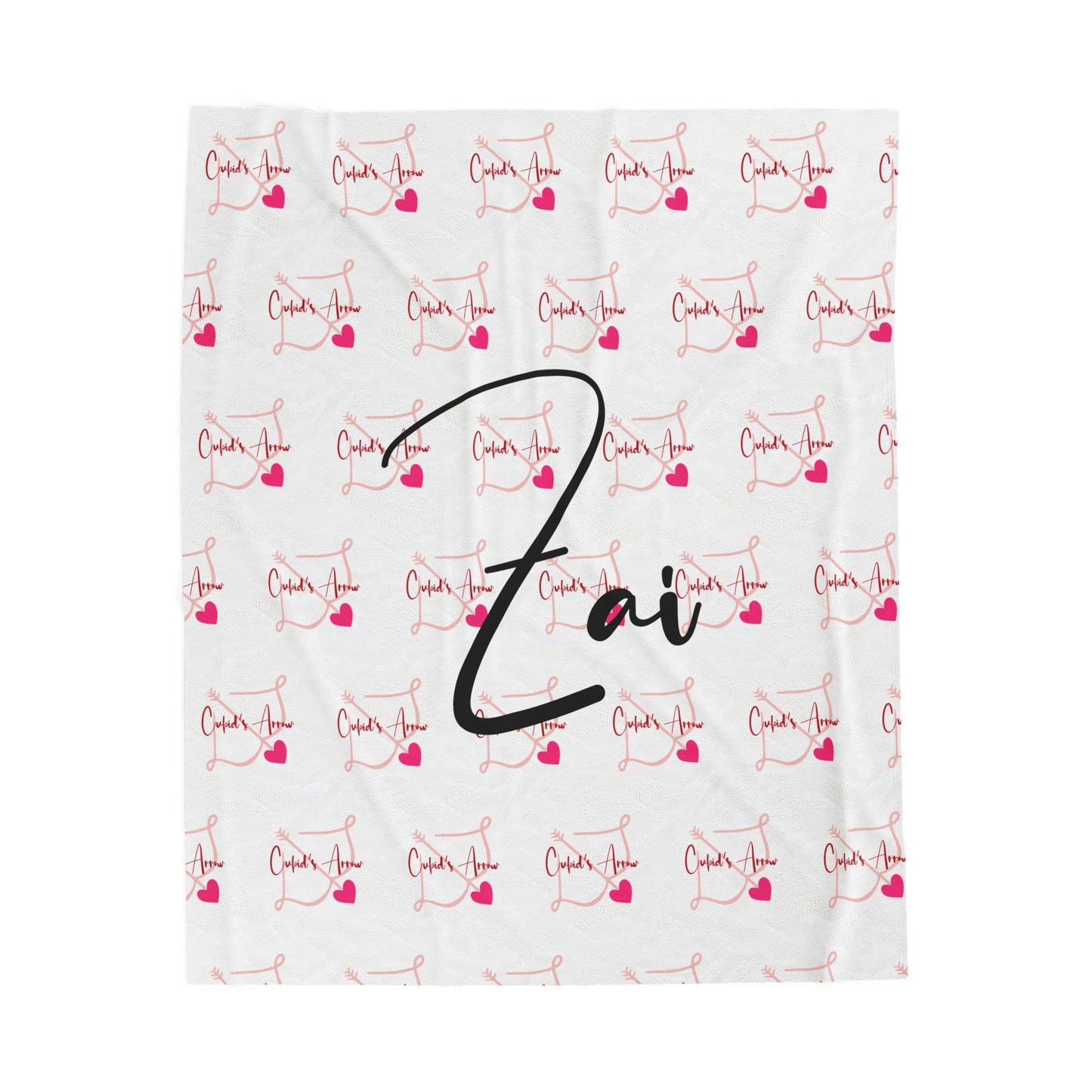 White- Cupid's Arrow Merch- Velveteen Plush Blanket