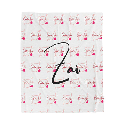 White- Cupid's Arrow Merch- Velveteen Plush Blanket
