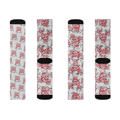 Cupid's Arrow Patterned Sublimation Socks
