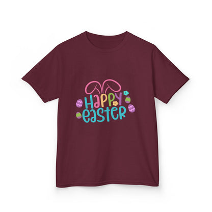 Happy Easter Kids Tee — Bunny Ears & Easter Eggs Holiday Shirt