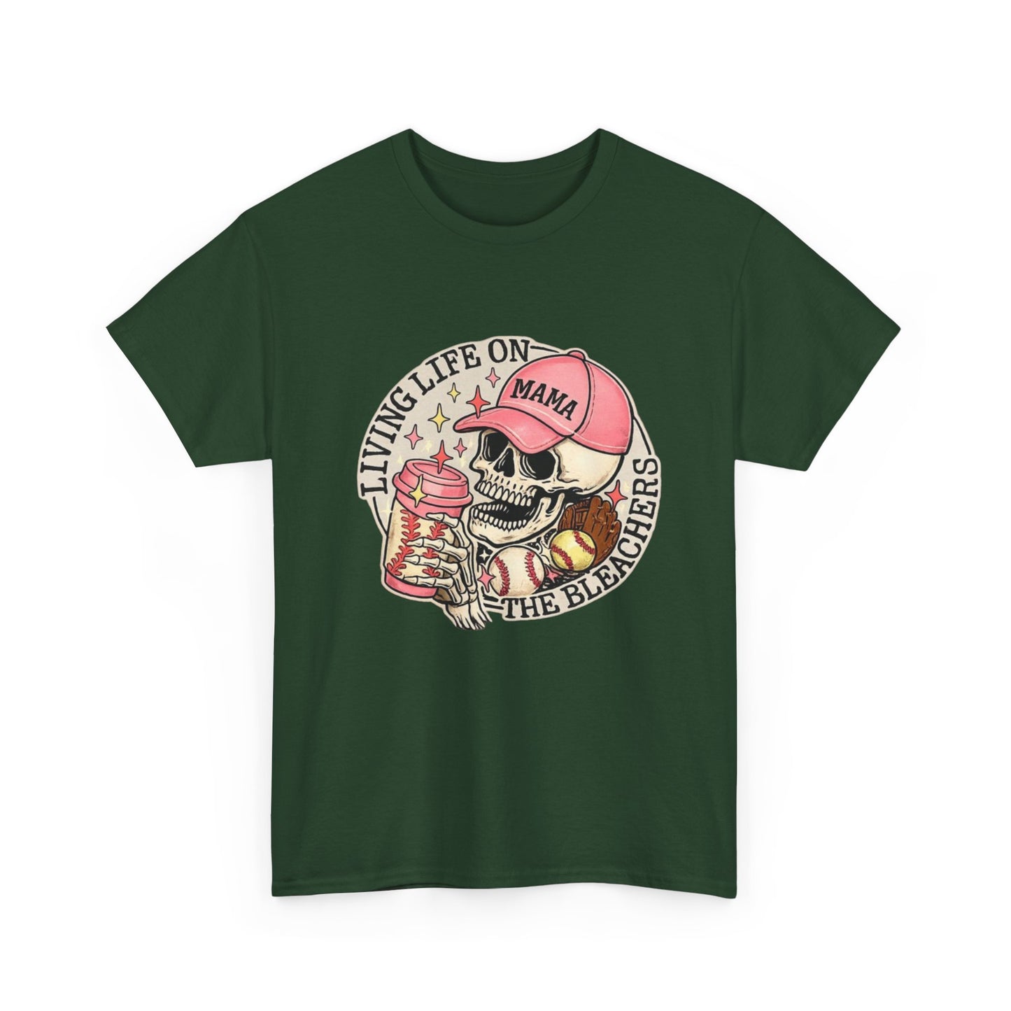 Living Life SPORTS MOM Skull Tee — Mama Cap Vintage Surf School Shirt