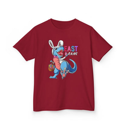 Kids 'Beast of Easter' Dino Bunny T‑Shirt — Cute Easter Dino with Basket