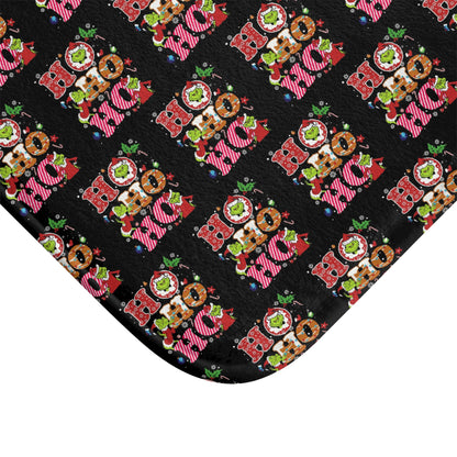 Grinch- HoHoHo- Christmas Bath Mat with 'Ho Ho Ho' Design