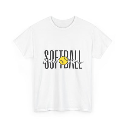 Softball Mom/Player Tee — Retro Script Softball Graphic T-Shirt