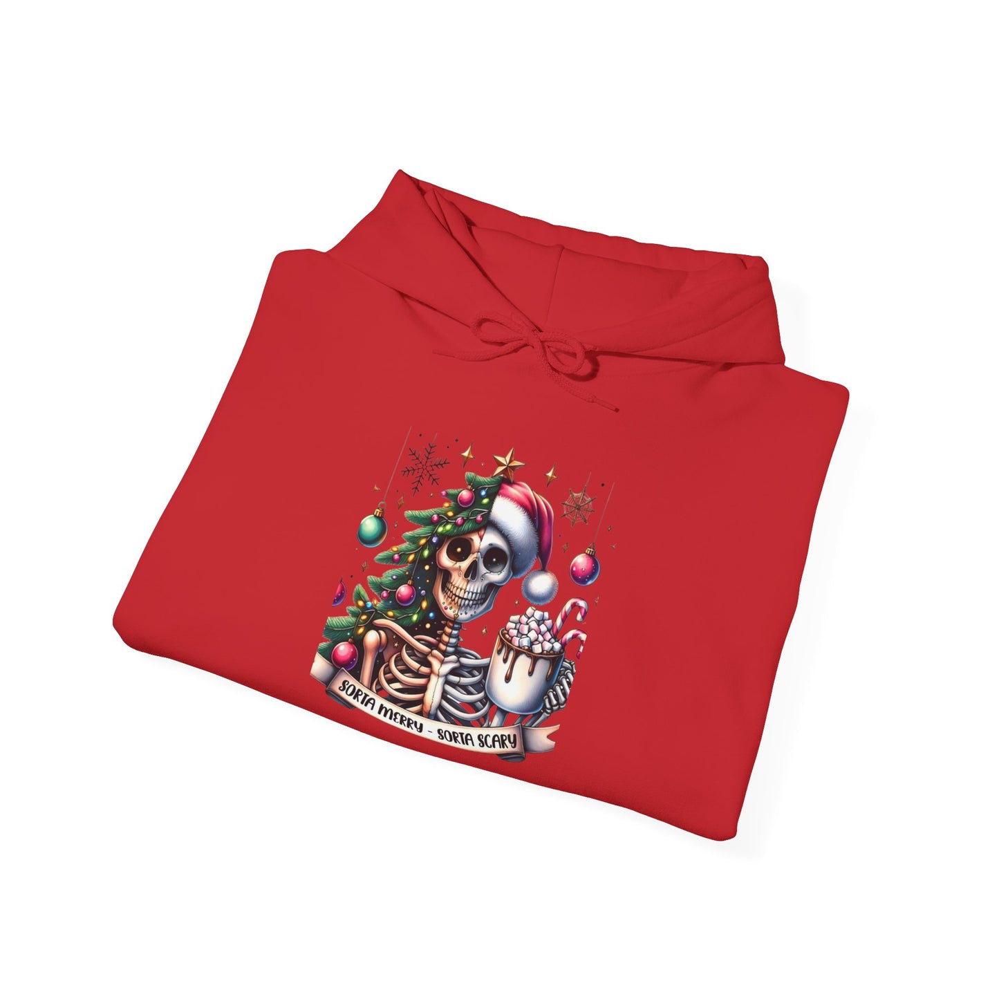Sorta scary,  sorta merry. Unisex Heavy Blend™ Hooded Sweatshirt