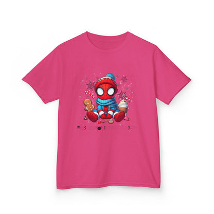 Kids Tee — Cozy Winter Superhero with Cookies & Hot Cocoa