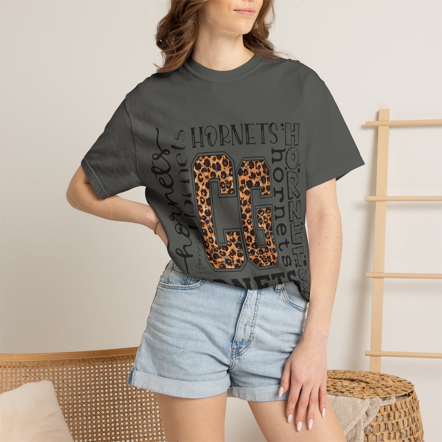 CG Hornets Spirit Leopard Print Graphic Tee | School Spirit