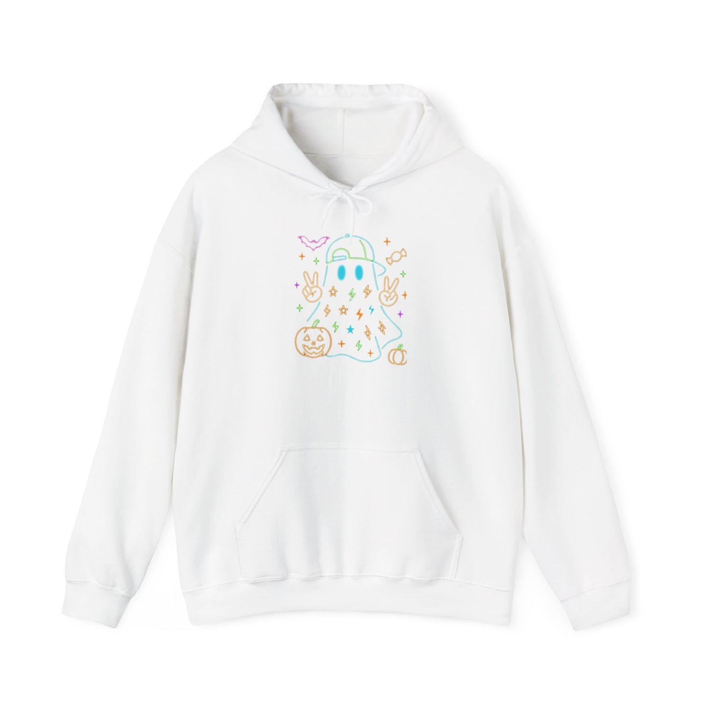Cute Ghosts Unisex Hooded Sweatshirt | Perfect for Halloween, Cozy Fall Days, Casual Wear, Ghost Lover Gifts, Spooky Season Apparel