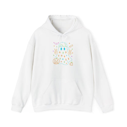 Cute Ghosts Unisex Hooded Sweatshirt | Perfect for Halloween, Cozy Fall Days, Casual Wear, Ghost Lover Gifts, Spooky Season Apparel