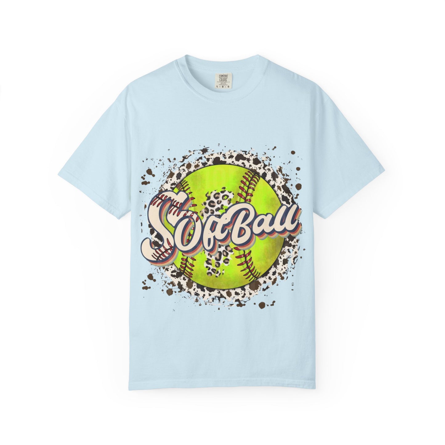 Softball Vintage Graphic T-Shirt — Neon Softball Logo Tee