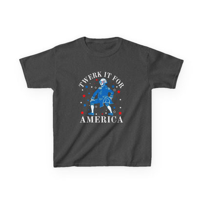 Kids T-Shirt - "Twerk It For America" Patriotic 4th of July Dance Tee