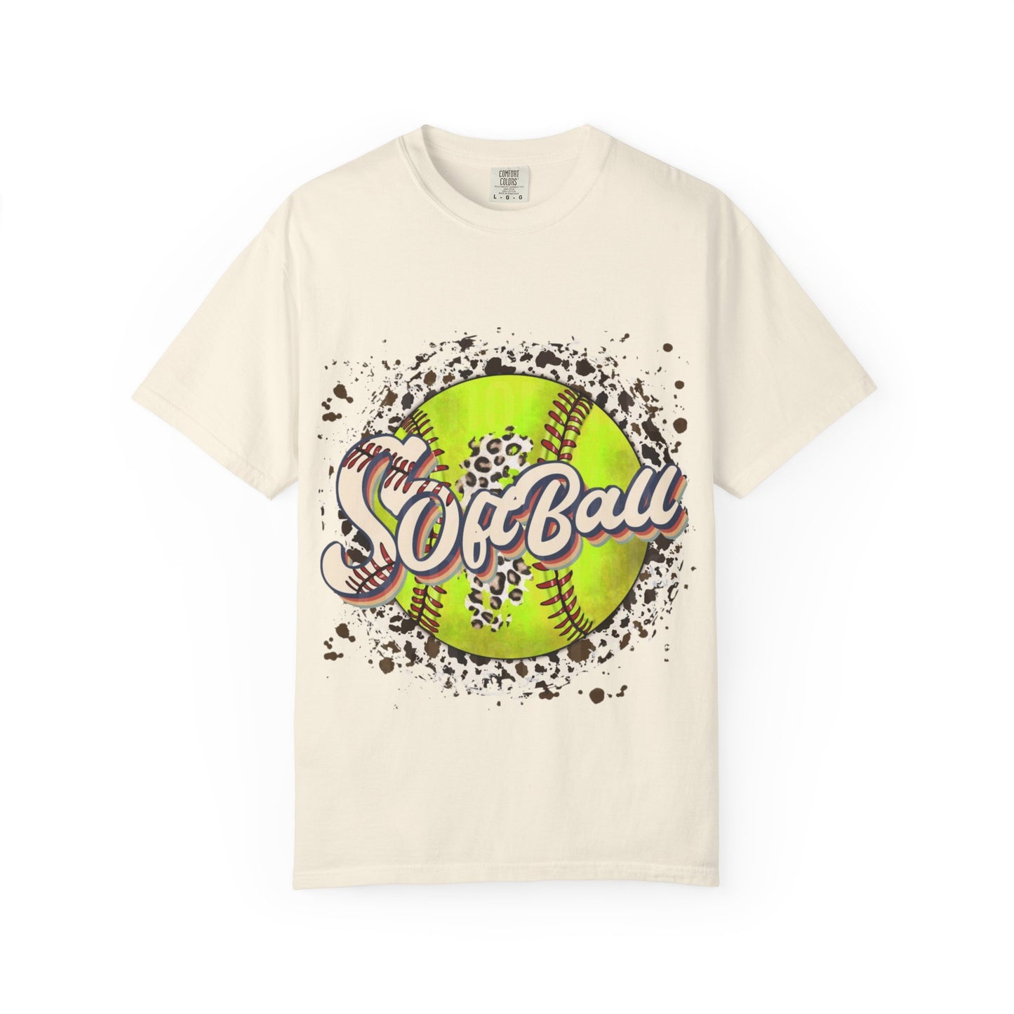 Softball Vintage Graphic T-Shirt — Neon Softball Logo Tee