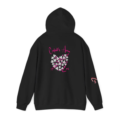Cupid’s Arrow Lei Hoodie — Heart Arrow Script Pullover for Valentine’s Day