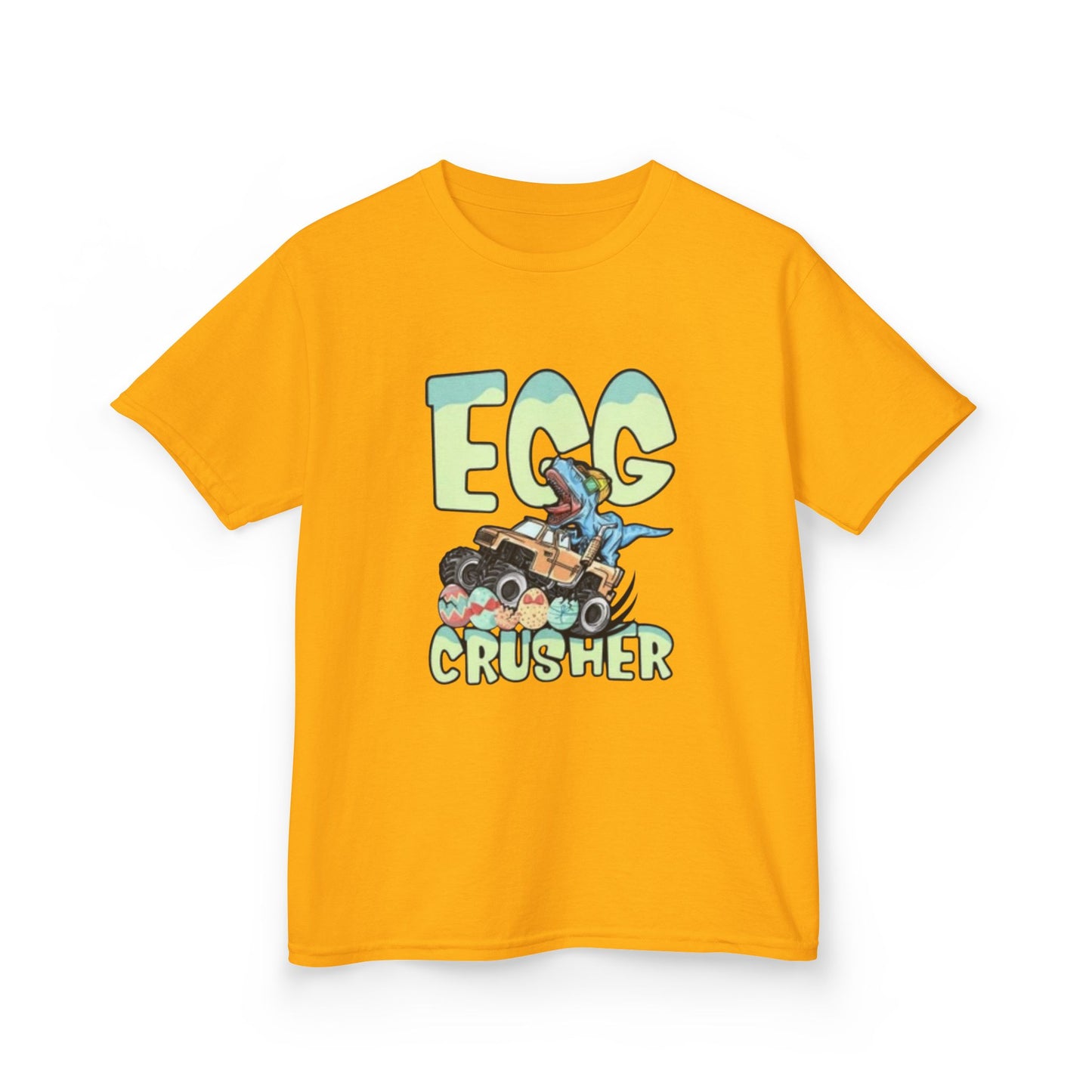 Kids T‑Shirt — 'Egg Crusher' Cartoon Truck Easter Tee