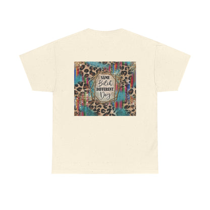 Same Bitch Different Day Leopard Graphic Tee