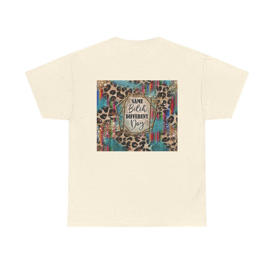 Same Bitch Different Day Leopard Graphic Tee