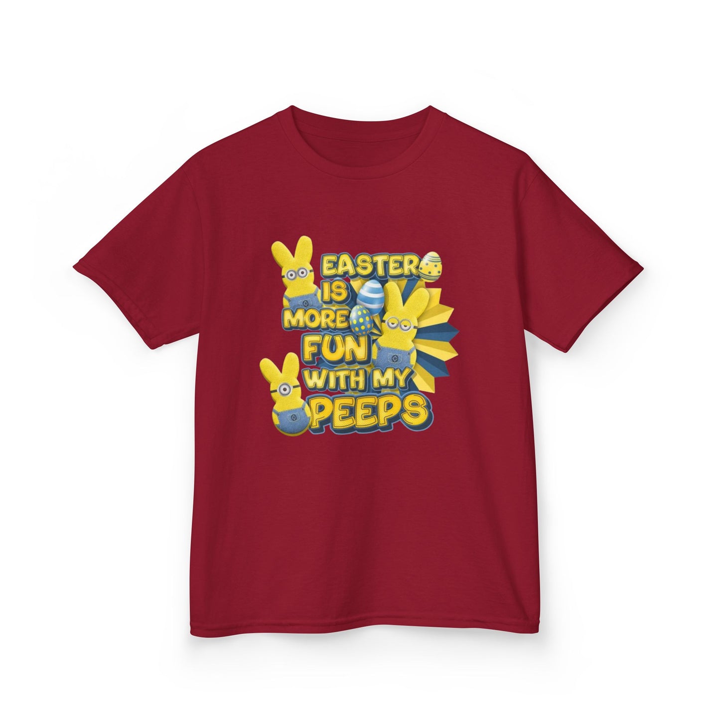 Kids Tee — "Easter Is More Fun With My Peeps" Cute Bunny & Chick Design