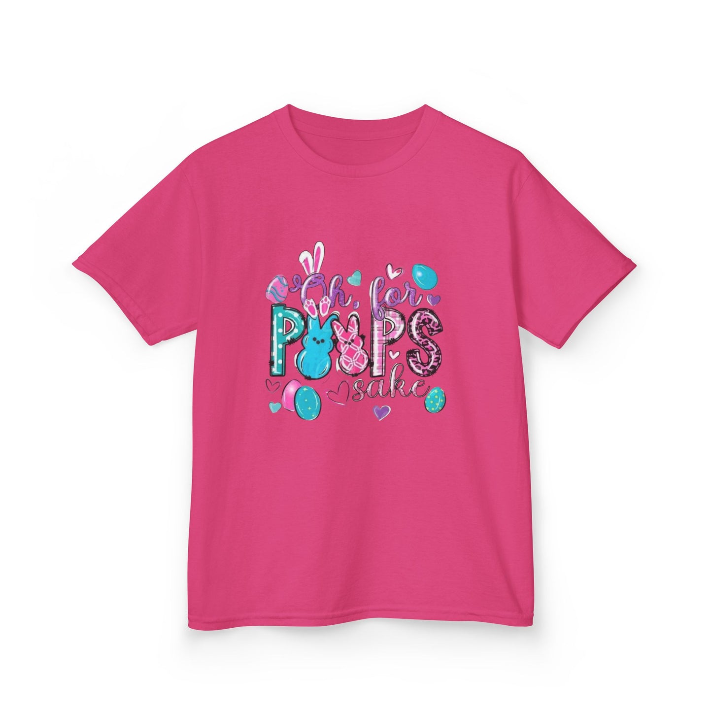 Kids Tee — "Pops" Cute Colorful Bunny Hearts Design (Children’s Graphic T-Shirt)