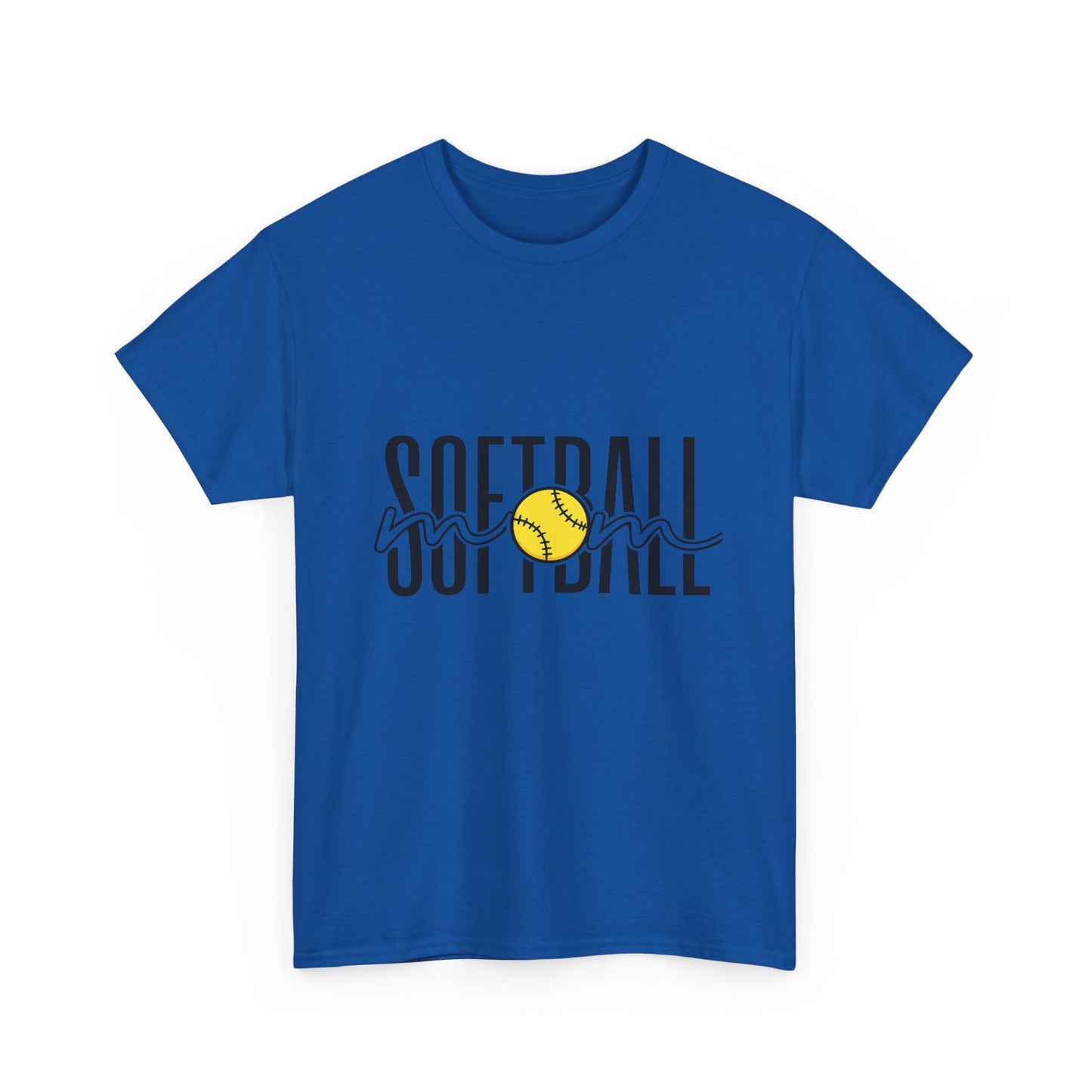 Softball Mom/Player Tee — Retro Script Softball Graphic T-Shirt