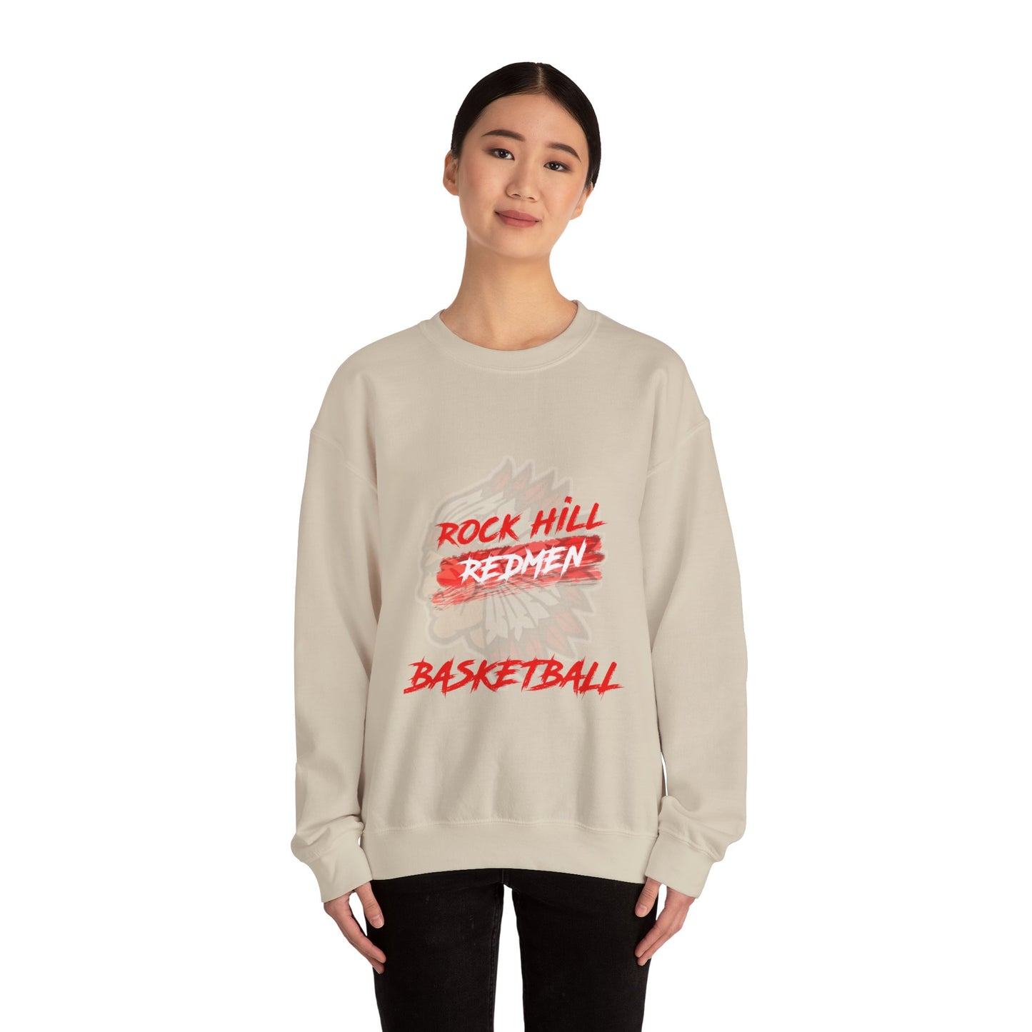 Rock Hill Redmen Basketball Crewneck Sweatshirt