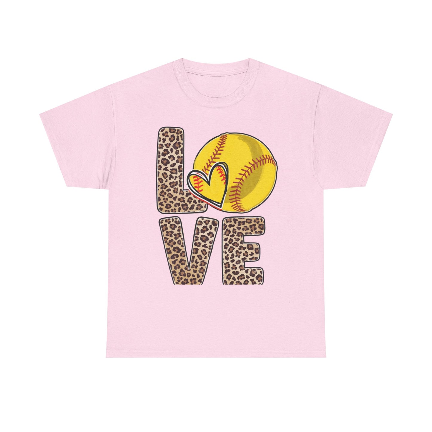 Softball Love Leopard Print T-Shirt