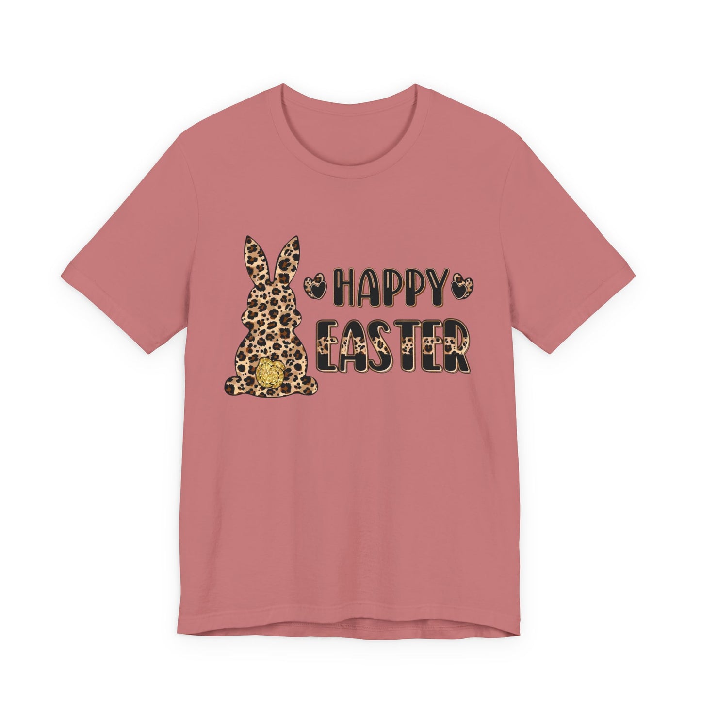 Leopard Print 'Happy Easter' Bunny Tee