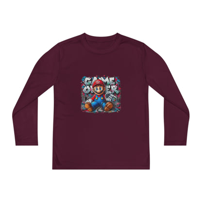 "Game Over" Graphic Youth Long Sleeve Gamer Character Tee