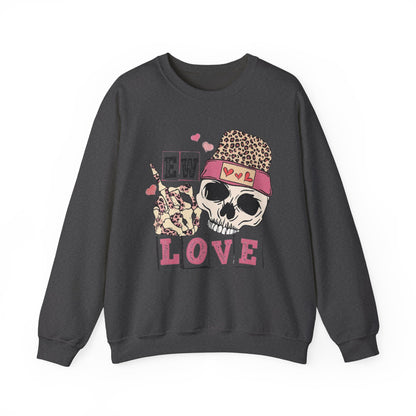 Skull & Flowers 'Ew Love' Crewneck Sweatshirt