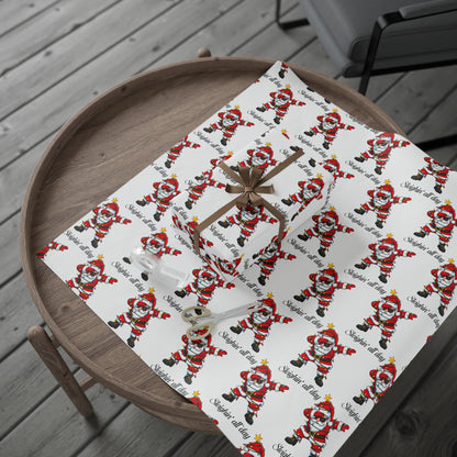 Sleighin' Santa- Wrapping Paper – Festive Holiday Gift Wrap