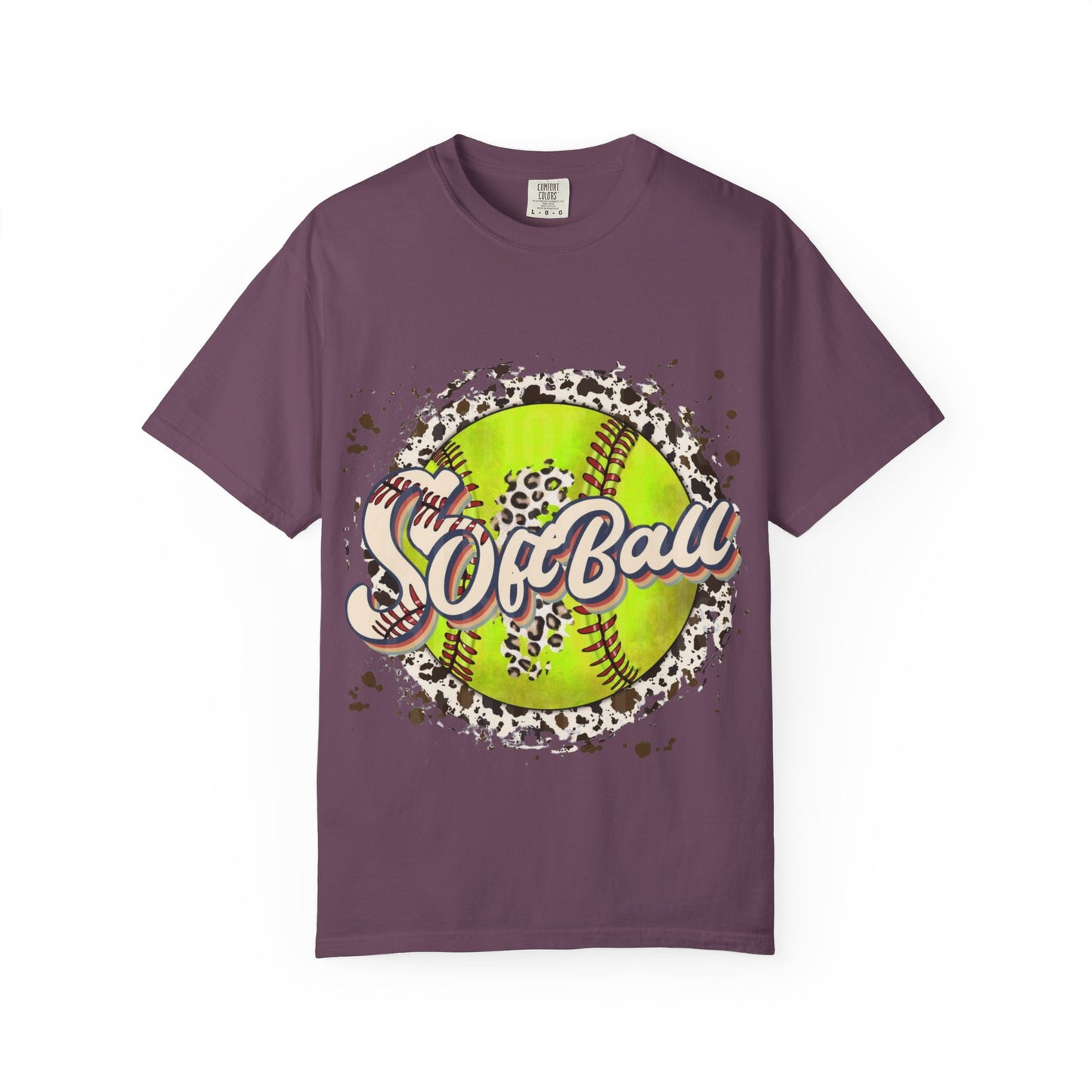 Softball Vintage Graphic T-Shirt — Neon Softball Logo Tee