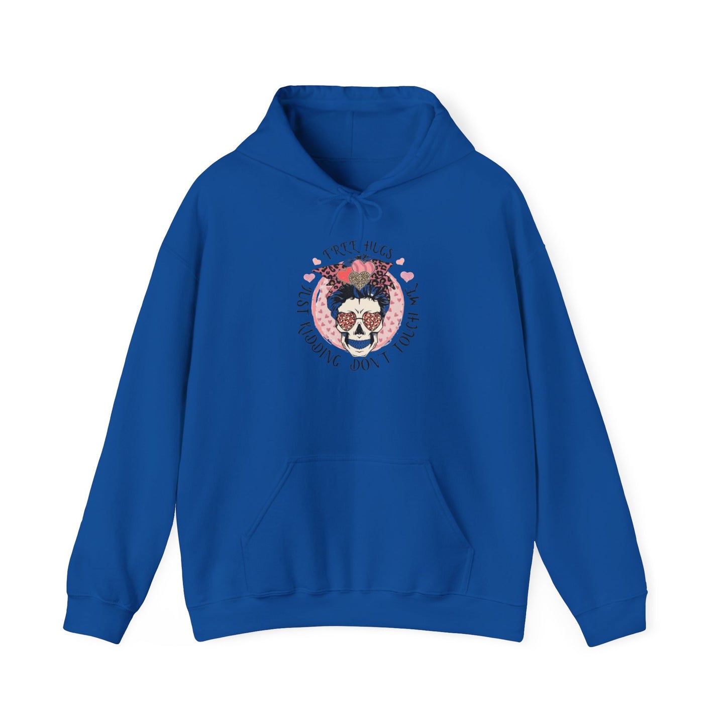 Hoodie — 'I Need Hugs, Just Kidding Don't Touch' Vintage Sloth Graphic Hoodie