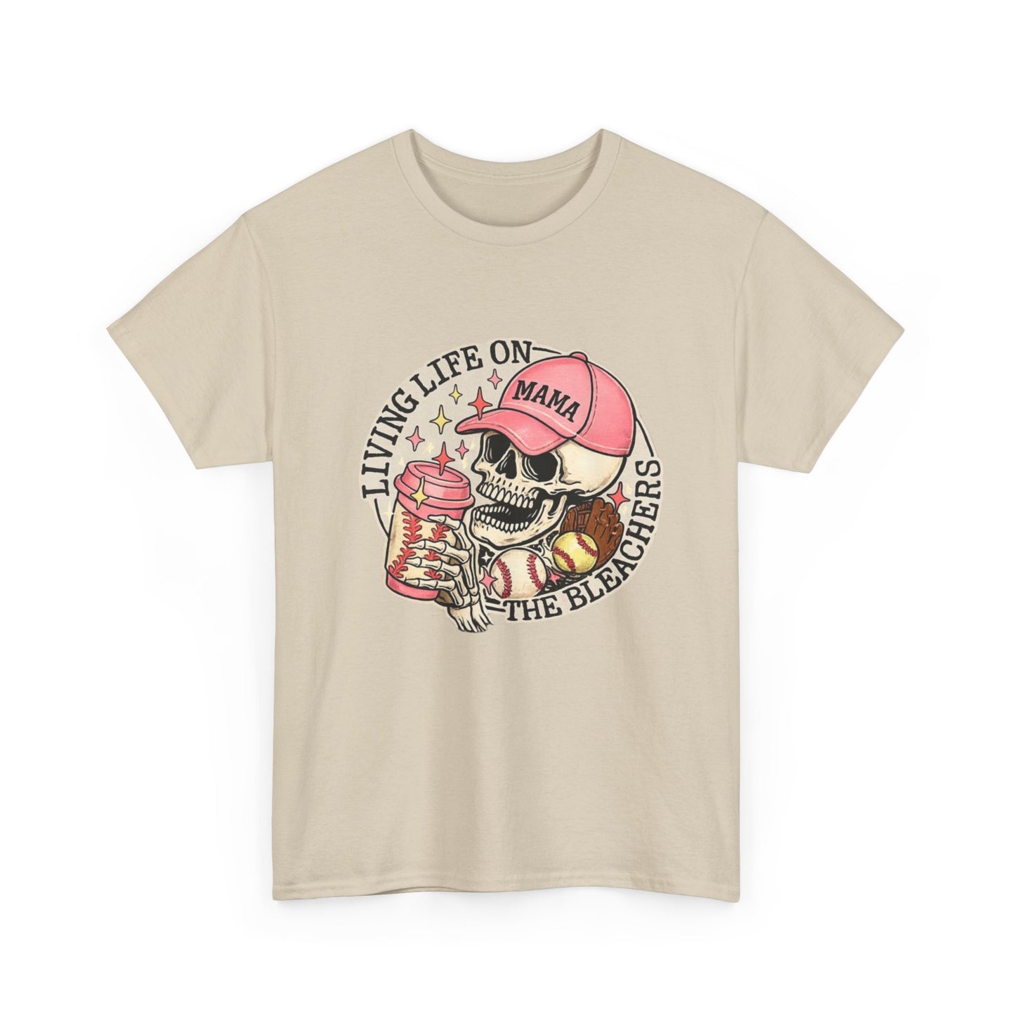 Living Life SPORTS MOM Skull Tee — Mama Cap Vintage Surf School Shirt