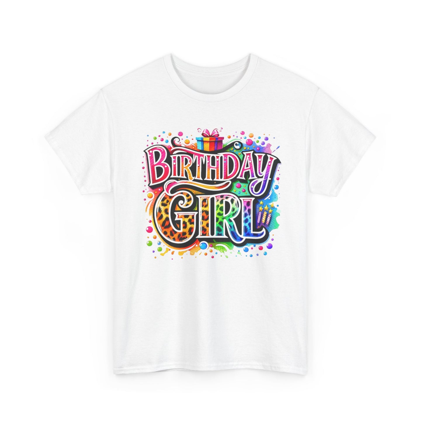 Birthday Girl T-Shirt — Colorful Party Graphic Tee for Her