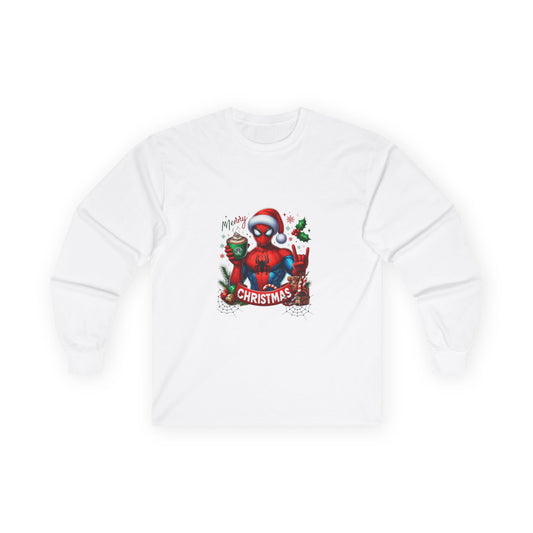 Christmas and Coffee with Spidey- Unisex Ultra Cotton Long Sleeve Tee