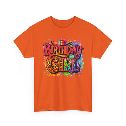 Birthday Girl T-Shirt — Colorful Party Graphic Tee for Her