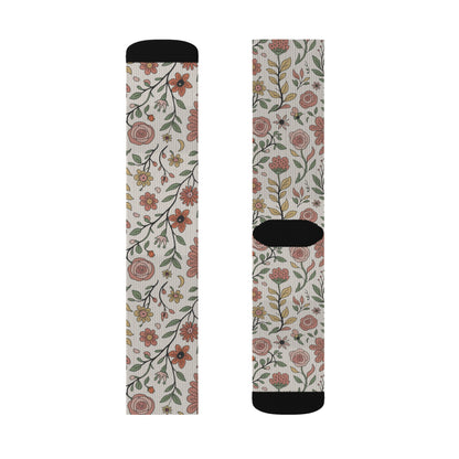 Floral Sublimation Socks | Cozy