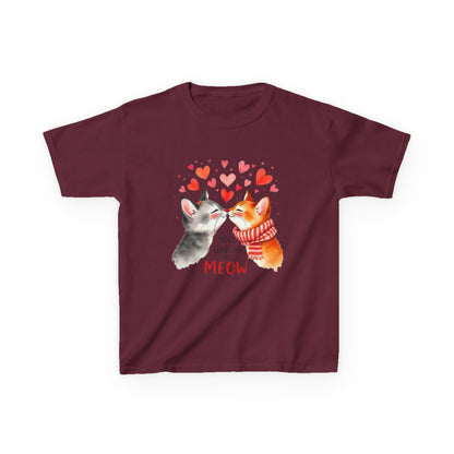 Kids Tee — Cute Cats 'You Had Me at Meow' Valentine Shirt