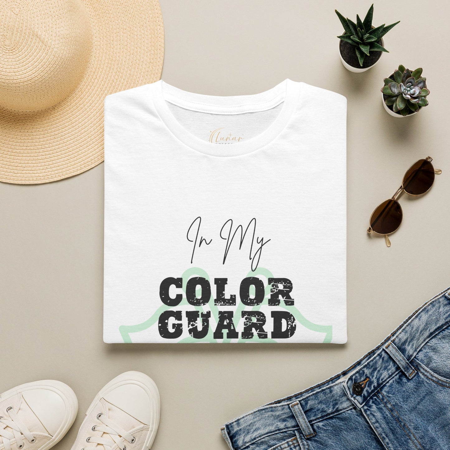 Color Guard T-Shirt — "In My Color Guard" Script & Bold Logo