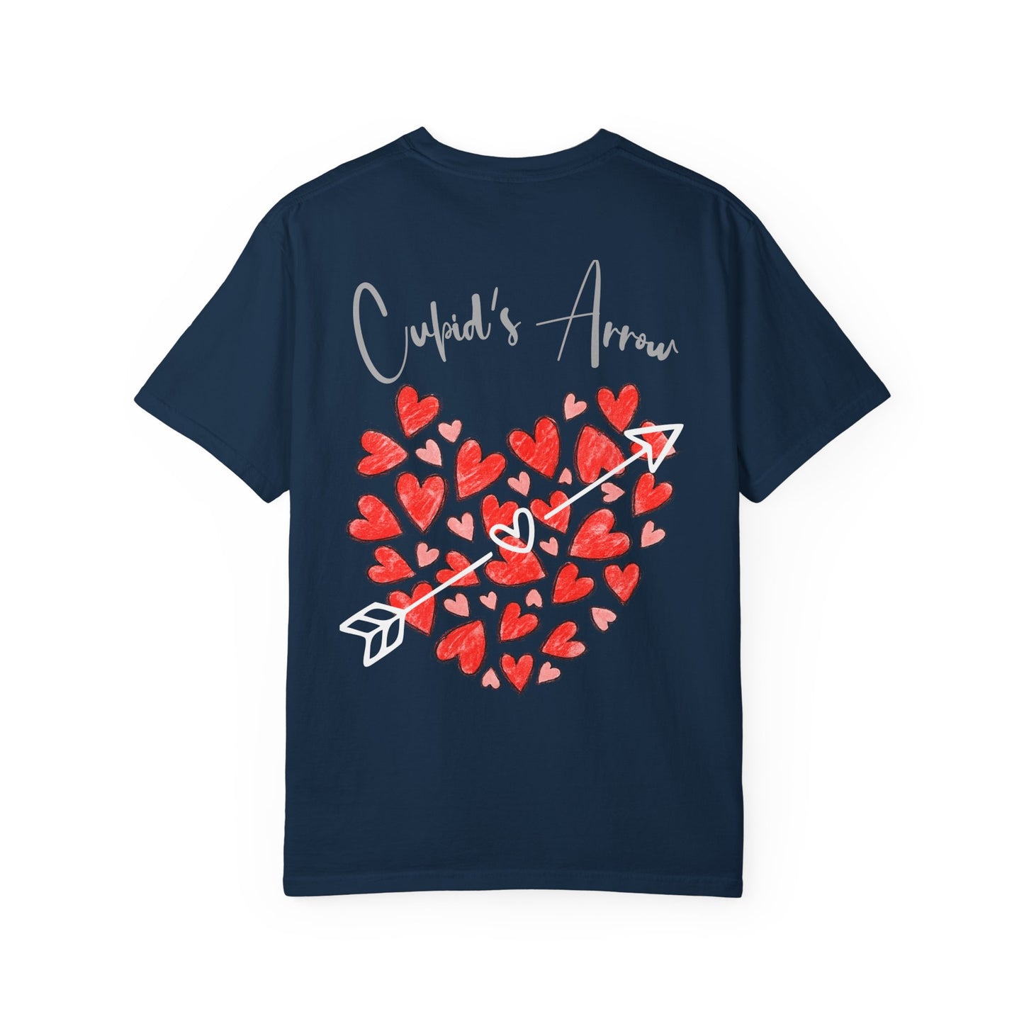 Cupid's Arrow- Sketched Unisex Garment-Dyed T-shirt