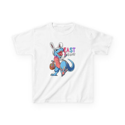 Kids 'Beast of Easter' Dino Bunny T‑Shirt — Cute Easter Dino with Basket