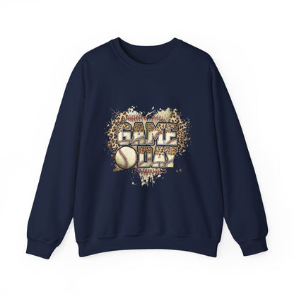 Softball 'Game Day' Crewneck Sweatshirt — Distressed Baseball Design