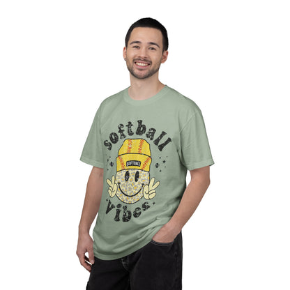 Softball Vibes Smiley T-Shirt