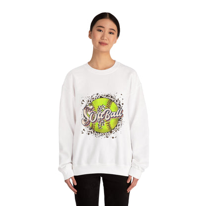 Softball Graphic Crewneck Sweatshirt – Neon Softball Design