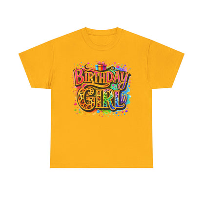 Birthday Girl T-Shirt — Colorful Party Graphic Tee for Her