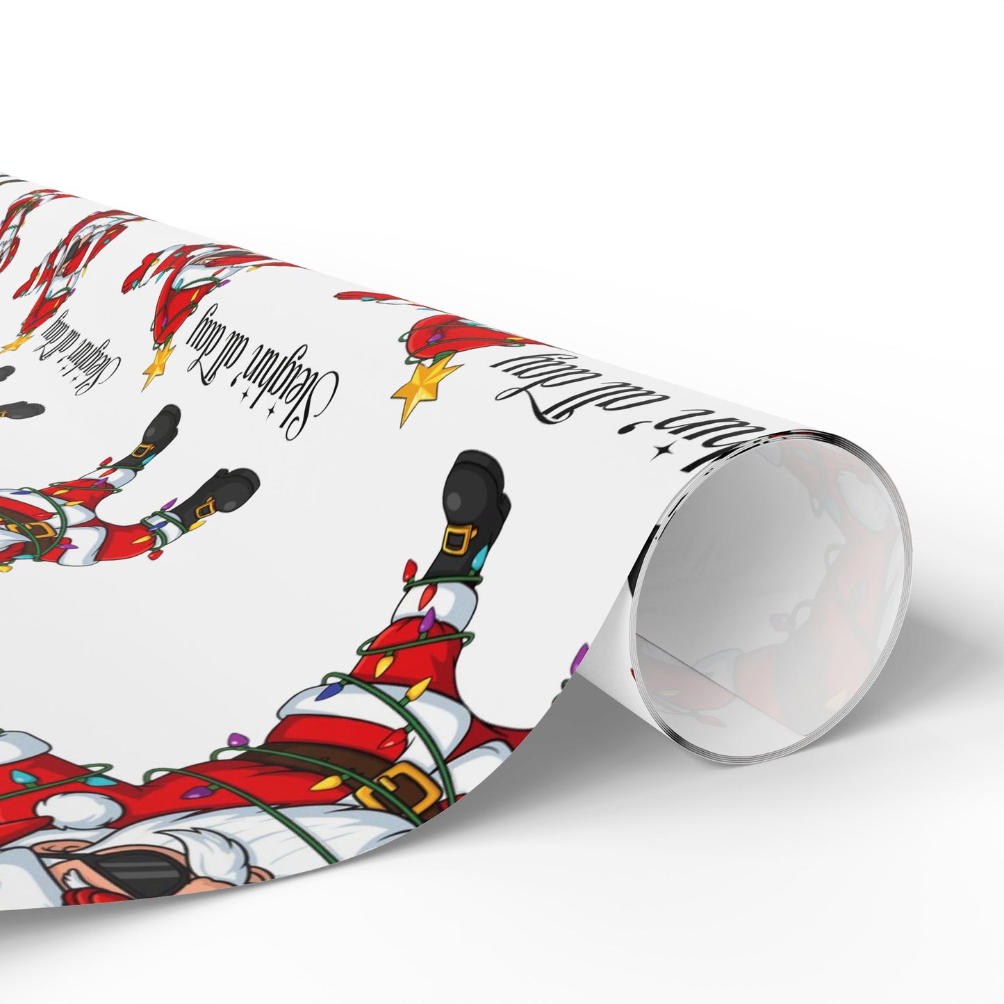 Sleighin' Santa- Wrapping Paper – Festive Holiday Gift Wrap