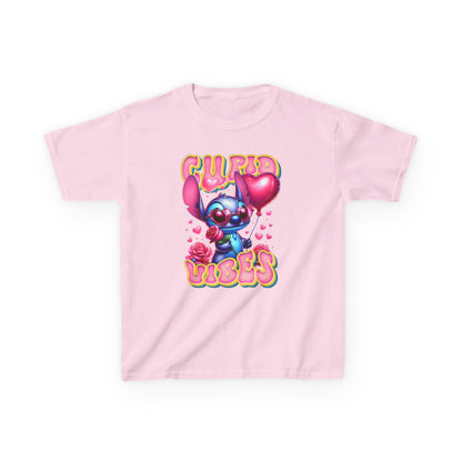 Kids Tee — 'Cupid Vibes' Cute Cartoon Cupid Character Valentine Shirt