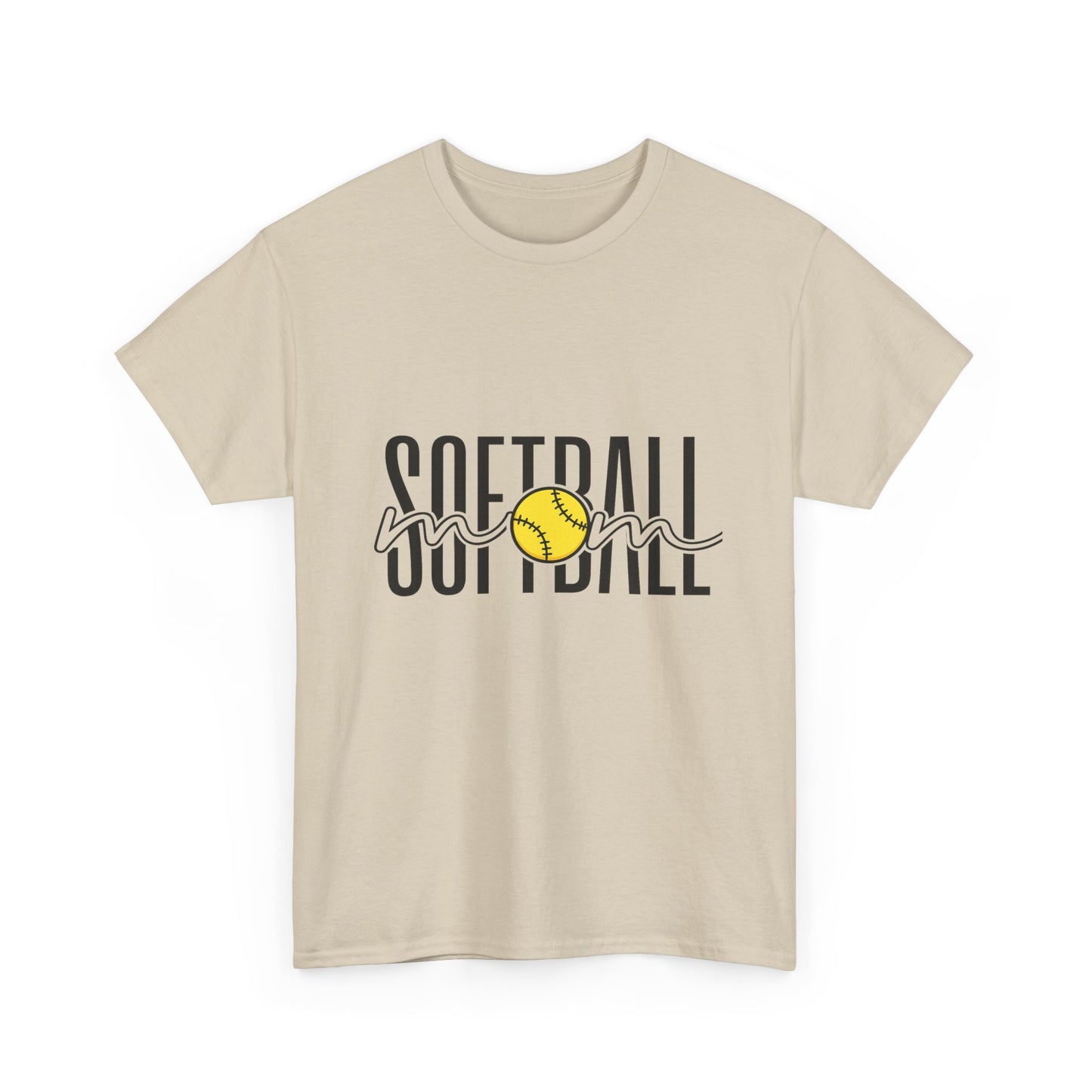 Softball Mom/Player Tee — Retro Script Softball Graphic T-Shirt